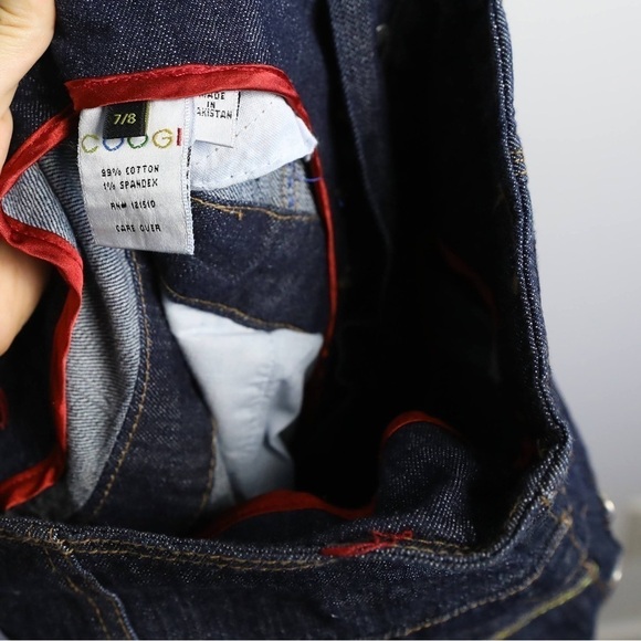 Coogi ultra high-waisted jeans vintage dark wash 7/8 size straight 90s rare art - Picture 2 of 9